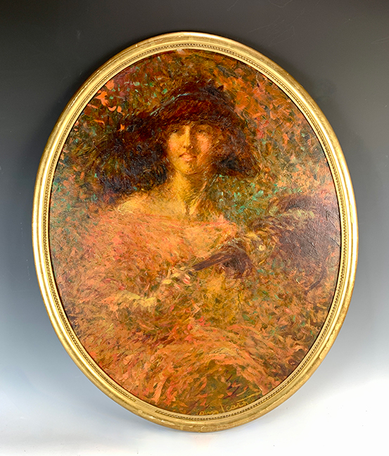 Original Louis Icart oil painting Fanny