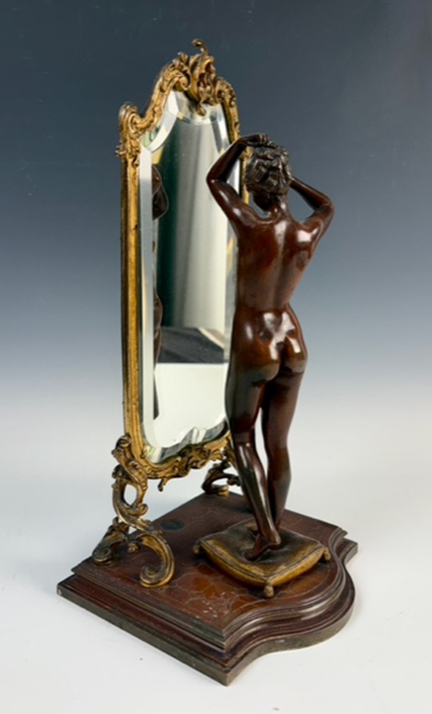 Signed Pinedo Bronze “Nude in the Mirror”