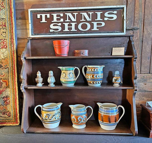 This mocha selection belonged to Ted and Jennifer Fuehr of American Spirit Antiques, Shawnee Mission, Kansas. Prices ranged from $500 to $1000.